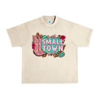 Sandshell just a small town girl cowgirl boots Urban Heavy Tee - texasbilliewilder