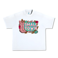 White just a small town girl cowgirl boots Urban Heavy Tee - texasbilliewilder