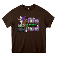 Chocolate Brown Hocus i Mean Pocus Heavy Core Tee - CowhideDigitalArt