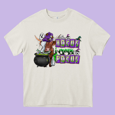 Hocus I Mean Pocus Heavy Core Tee Designed By Cowhidedigitalart