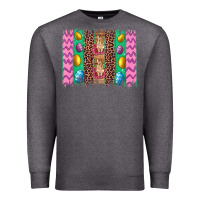 Charcoal Heather easter leopard egg bunny brush stroke Premium Sweatshirt - Artiststas