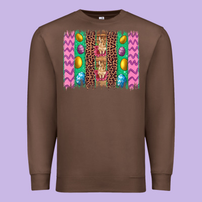 Easter Leopard Egg Bunny Brush Stroke Premium Sweatshirt Designed By Artiststas