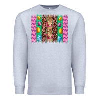 Heather Grey easter leopard egg bunny brush stroke Premium Sweatshirt - Artiststas