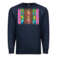 Navy easter leopard egg bunny brush stroke Premium Sweatshirt - Artiststas