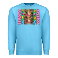 Ocean Blue easter leopard egg bunny brush stroke Premium Sweatshirt - Artiststas