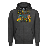 Charcoal Heather school hero Zipper Hoodie - CowhideDigitalArt