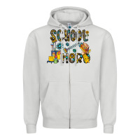 Dove Grey school hero Zipper Hoodie - CowhideDigitalArt