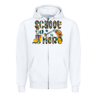 White school hero Zipper Hoodie - CowhideDigitalArt