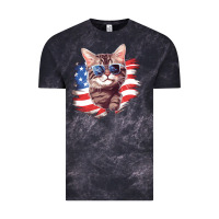 Cloud Black cat2 Vintage Tee - Unal Design