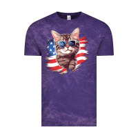 Cloud Purple cat2 Vintage Tee - Unal Design