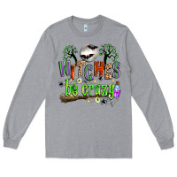 Heather Grey witches be crazy Long Sleeve Tee - Zillion Design Studio