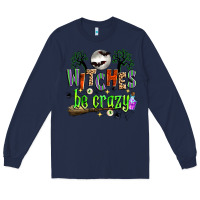 Navy witches be crazy Long Sleeve Tee - Zillion Design Studio