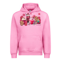 Fuchsia Pink pink gingerbread coffee Urban Hoodie - MaliasSmallBusiness