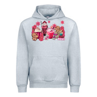 Heather Grey pink gingerbread coffee Urban Hoodie - MaliasSmallBusiness