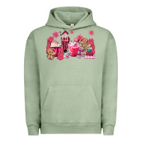 Pigment Oil Green pink gingerbread coffee Urban Hoodie - MaliasSmallBusiness
