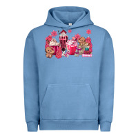 Pigment Pebble Blue pink gingerbread coffee Urban Hoodie - MaliasSmallBusiness