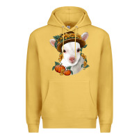 Antique Gold cute baby lamb thanksgiving nancy Premium Hoodie - NancyCooperArtShop