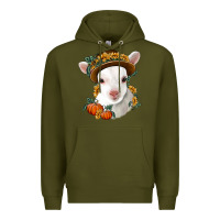 Army Green cute baby lamb thanksgiving nancy Premium Hoodie - NancyCooperArtShop