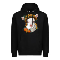 Black cute baby lamb thanksgiving nancy Premium Hoodie - NancyCooperArtShop