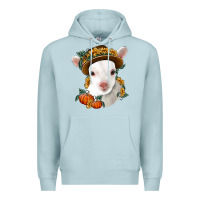 Blue Mist cute baby lamb thanksgiving nancy Premium Hoodie - NancyCooperArtShop