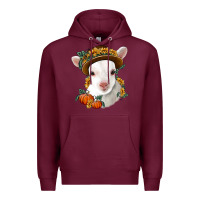 Burgundy cute baby lamb thanksgiving nancy Premium Hoodie - NancyCooperArtShop