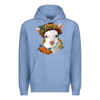 Colony Blue cute baby lamb thanksgiving nancy Premium Hoodie - NancyCooperArtShop