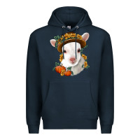 Navy cute baby lamb thanksgiving nancy Premium Hoodie - NancyCooperArtShop