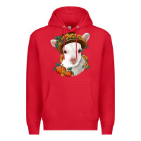 Red cute baby lamb thanksgiving nancy Premium Hoodie - NancyCooperArtShop