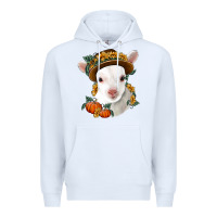 White cute baby lamb thanksgiving nancy Premium Hoodie - NancyCooperArtShop