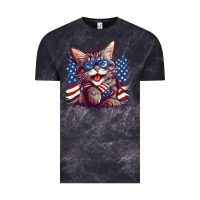 Cloud Black cat4 Vintage Tee - Unal Design