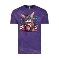 Cloud Purple cat4 Vintage Tee - Unal Design