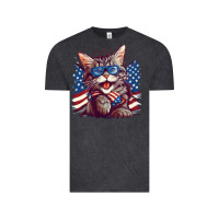 Vintage Black cat4 Vintage Tee - Unal Design