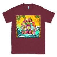 Burgundy hello summer gnomes Classic Tee - Zillion Design Studio