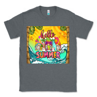 Charcoal Heather hello summer gnomes Classic Tee - Zillion Design Studio