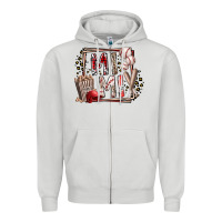 Dove Grey mimi baseball Zipper Hoodie - RacoonDesign