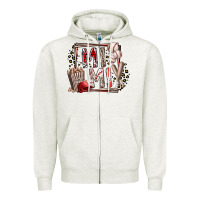 Oatmeal Heather mimi baseball Zipper Hoodie - RacoonDesign