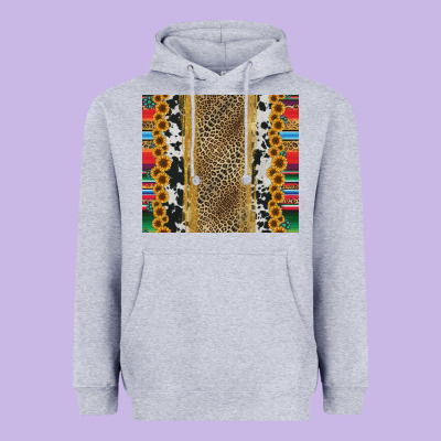 Western Serape Cowhide Heavyweight Hoodie Designed By Jasminsmagicworld