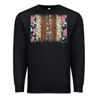 Black easter leopard cowhide bunny brush stroke Premium Sweatshirt - Artiststas