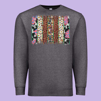Easter Leopard Cowhide Bunny Brush Stroke Premium Sweatshirt Designed By Artiststas