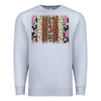 Heather Grey easter leopard cowhide bunny brush stroke Premium Sweatshirt - Artiststas