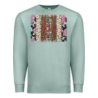 Seafoam easter leopard cowhide bunny brush stroke Premium Sweatshirt - Artiststas