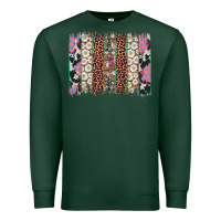Sports Green easter leopard cowhide bunny brush stroke Premium Sweatshirt - Artiststas