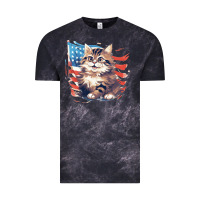 Cloud Black cat3 Vintage Tee - Unal Design