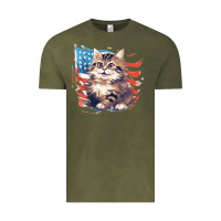 Vintage Olive cat3 Vintage Tee - Unal Design