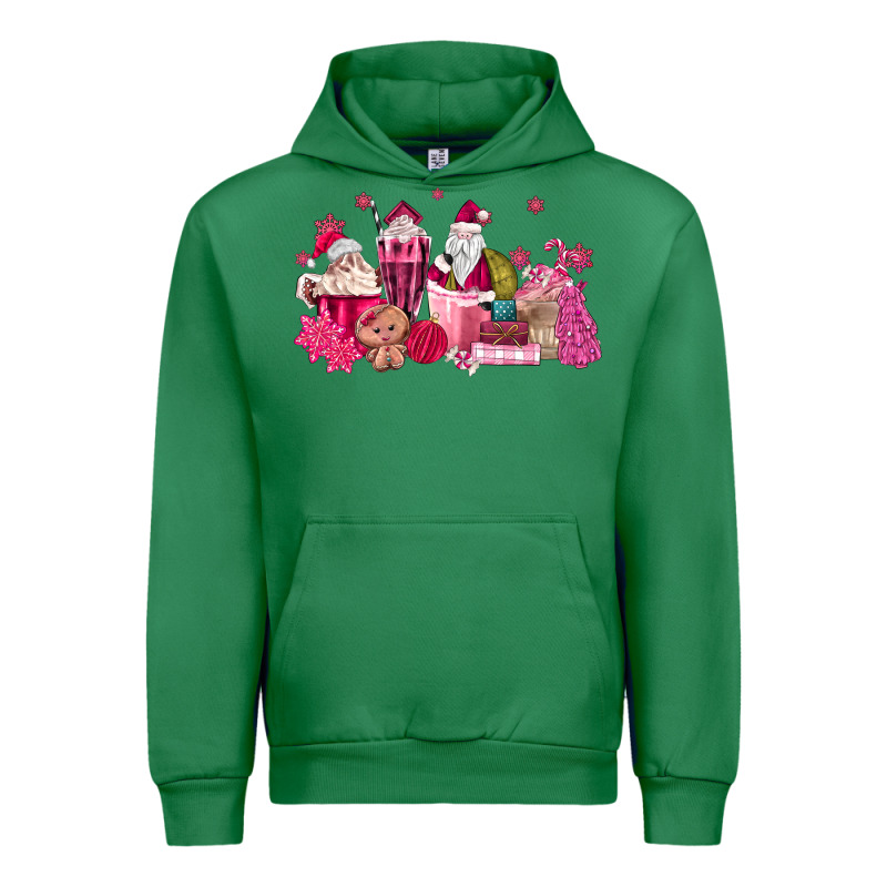 Pink Santa Coffee Urban Hoodie by MaliasSmallBusiness | Teevron