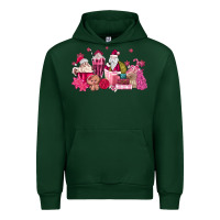 Forest Green pink santa coffee Urban Hoodie - MaliasSmallBusiness