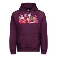 Mauve Wine pink santa coffee Urban Hoodie - MaliasSmallBusiness