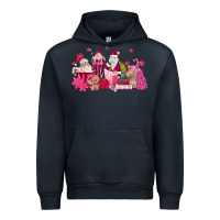 Navy pink santa coffee Urban Hoodie - MaliasSmallBusiness
