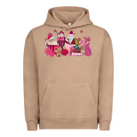 Pigment Burro pink santa coffee Urban Hoodie - MaliasSmallBusiness