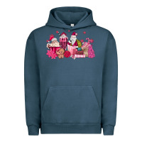 Pigment Midnight Navy pink santa coffee Urban Hoodie - MaliasSmallBusiness